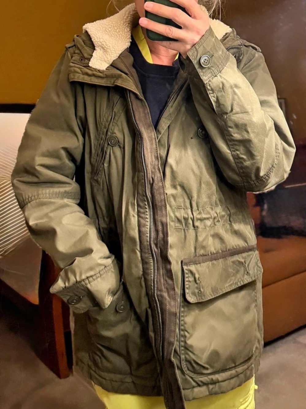 American Eagle Outfitters Utility Jacket in Green Size Large